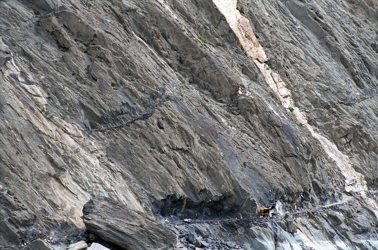 18 Blasting A New Safer Trail Cut Into Steep Rock Face After Jhola